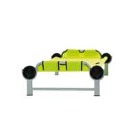 Kid-O-Bed with Straight Frame without Side Pocket Green Disc-O-Bed