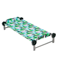 Kid-O-Bed with Straight Frame without Side Pocket Block Plattern Disc-O-Bed