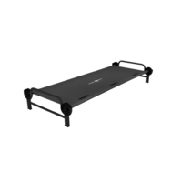 Catre individual de camping negro Single L Disc-O-Bed