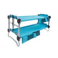 Children's Camping Bunk Bed incl. Side Pockets Blue/Silver Disc-O-Bed Kid-O-Bunk