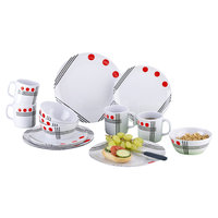 Berger serviessiet dots melamine rood - 16-delige set