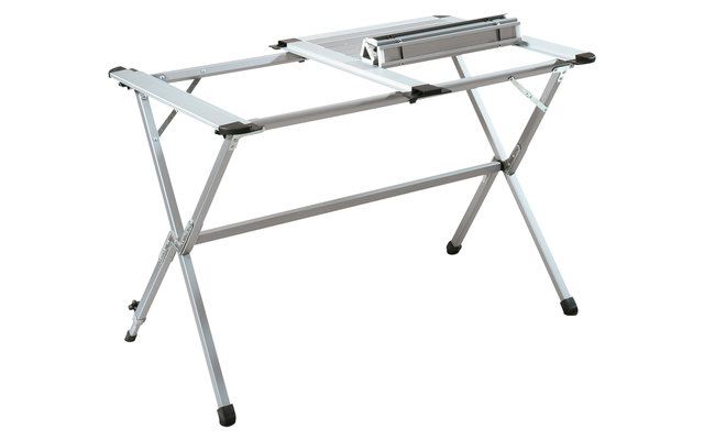 Tavolo con piano arrotolabile Berger in alluminio e bambù 115 x 78,5 cm