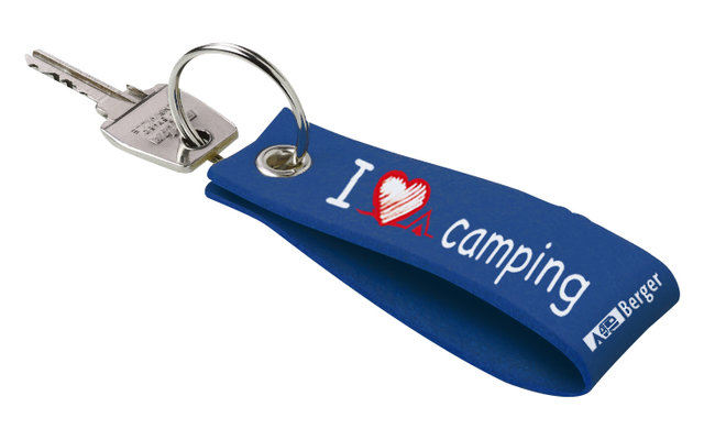 Key ring pendant I love camping