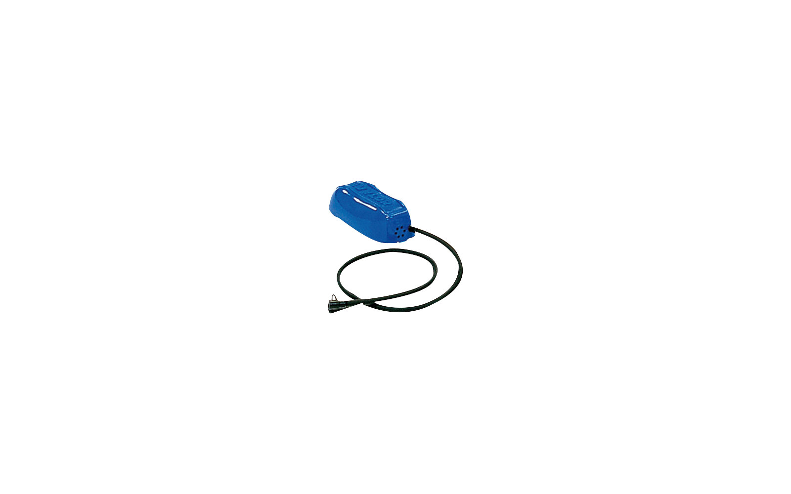 Blauer elektrischer Luftkompressor mit schwarzem Kabel
