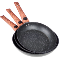 Gimex Black Line Holzdekor Pfannenset 3 teilig 