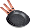 Gimex Black Line Holzdekor Pfannenset 3 teilig 