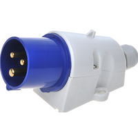 PAT CEE feed-in plug structuur grijs