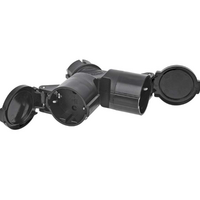 Prise double Schuko noir 16 A PAT