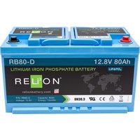 Relion Lithium-Ionen Batterie 12 V / 80 Ah
