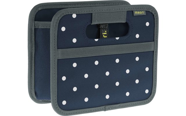 Meori folding box mini marine blue with dots