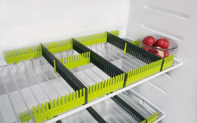 Purvario by Dörr Stauleisten für Kühlschränke 8er Set anthrazit / lime