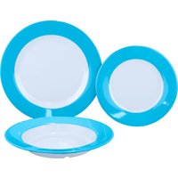 Gimex melamine bordenset regenboog blauw - 3-delige set