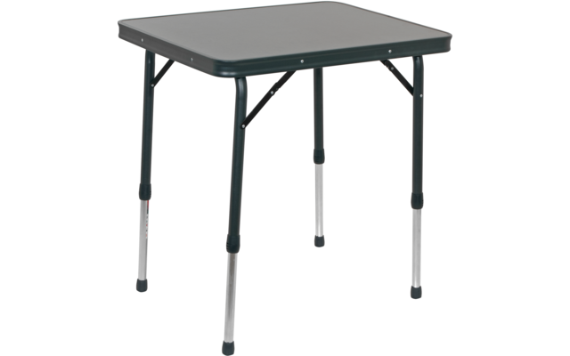 Kleiner quadratischer Tisch mit schwarzen und silbernen Beinen