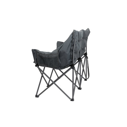 Faltbarer Gartenstuhl mit Stoffbezug und Metallgestell