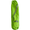 Sac en tissu vert-jaune avec cordon gris sur fond blanc