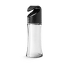 Transparante drinkfles met zwarte dop
