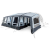 Gran tienda inflable con varias ventanas y una entrada abierta