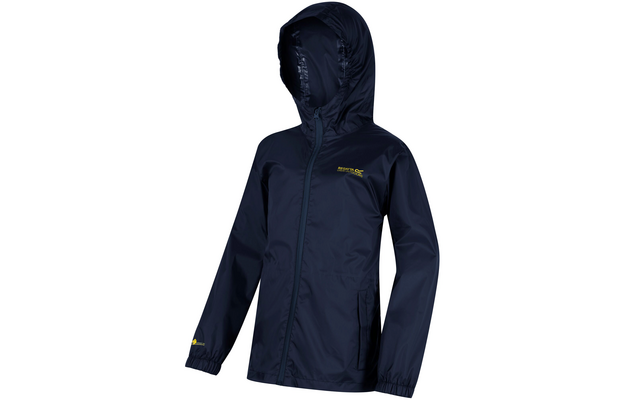 Dunkelblaue Regenjacke mit Kapuze