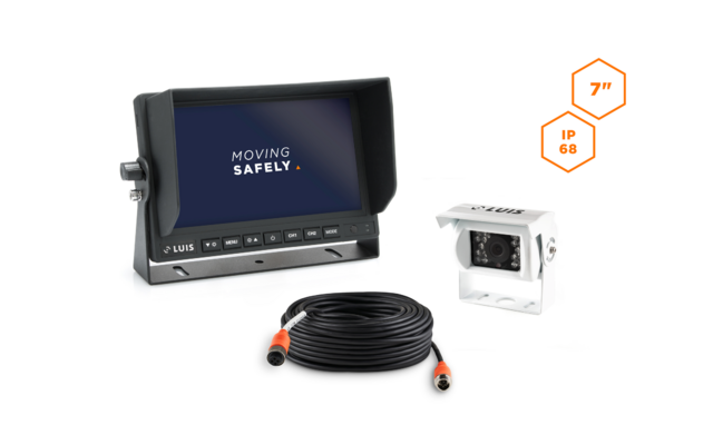 Elektronisches Gerät mit Display, Kamera und Kabel