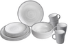 Brunner Bellagio Geschirr-Set 16-tlg. grau / weiß für 4 Personen