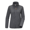 Graue Fleecejacke mit durchgehendem Reißverschluss