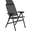 Chaise pliante noire avec siège et dossier rembourrés
