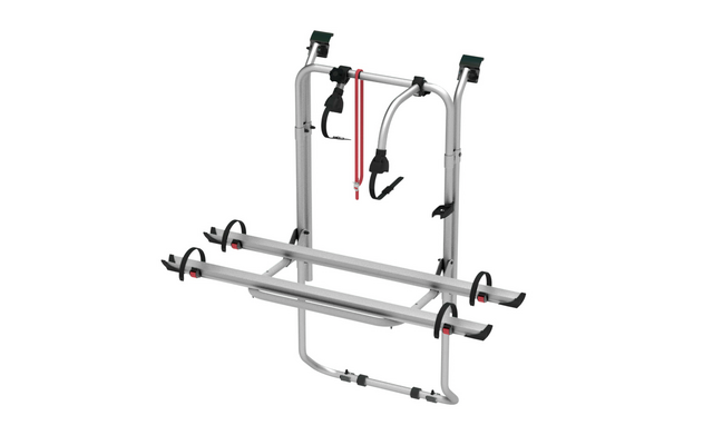 Metalen fietsendrager met twee rails en beugels