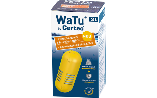 Emballage et appareil jaune pour WaTu by Certec