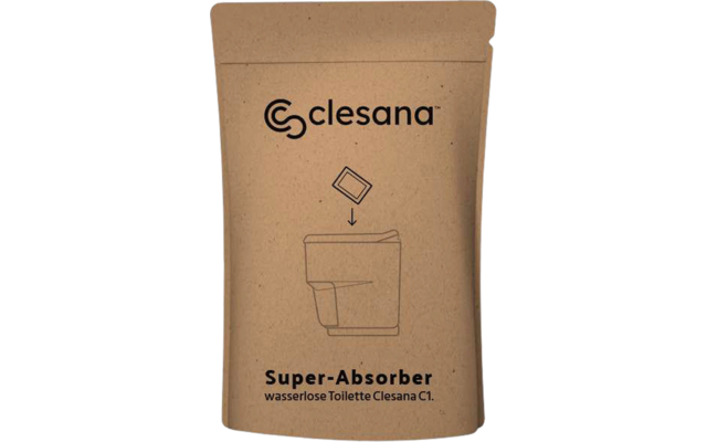 Braune Papierverpackung mit Aufschrift und Logo auf weißem Hintergrund