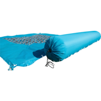 Bent connectable cushion roll Zip Lounger XL 175 x 30 cm turquoise