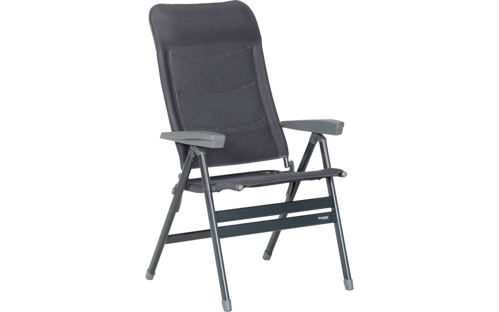 Garden chair with cushion and adjustable backrest