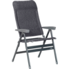 Garden chair with cushion and adjustable backrest