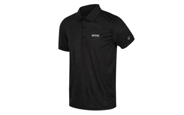 Zwart polohemd met korte mouwen