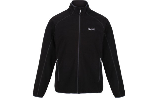 Schwarze Jacke mit Reißverschluss und zwei seitlichen Taschen