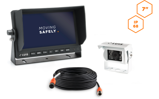 Elektronisches Gerät mit Display, Kamera und Kabel