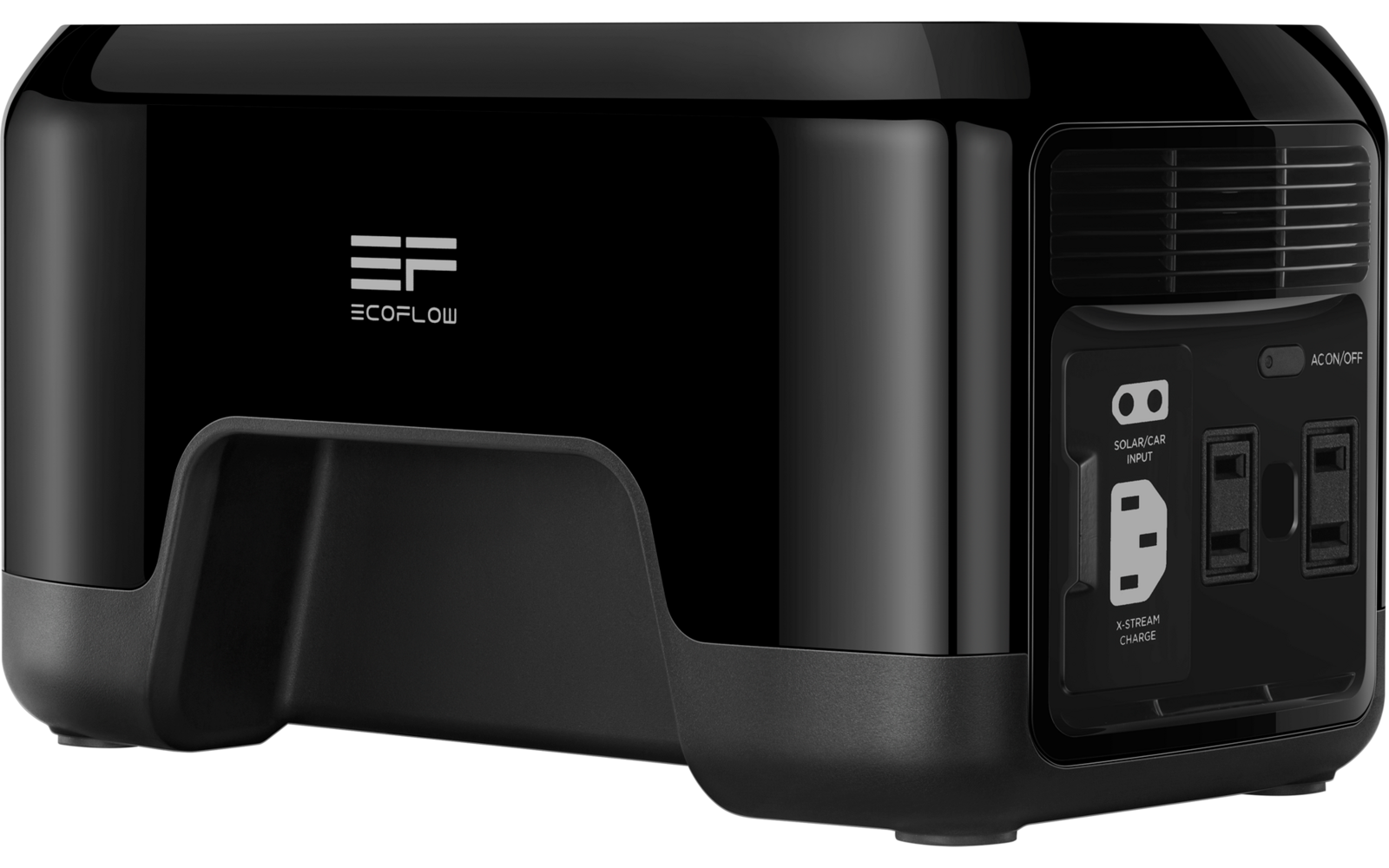 Schwarzer multifunktionaler Drucker auf weißem Hintergrund