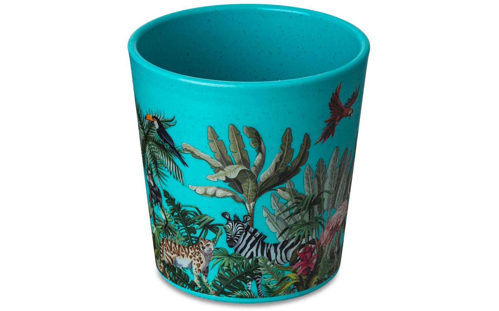 Turkooizen beker met jungle- en zebraprint