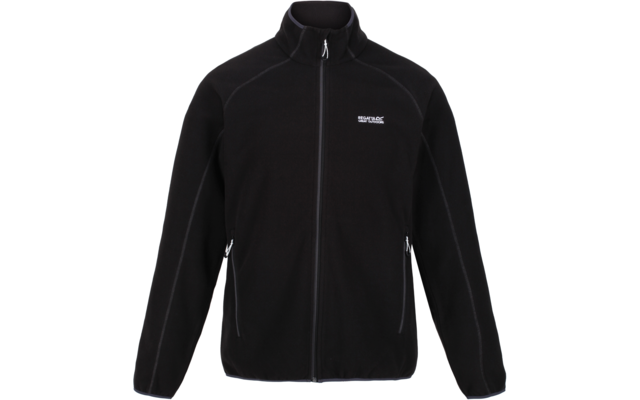 Schwarze Jacke mit Reißverschluss und zwei seitlichen Taschen