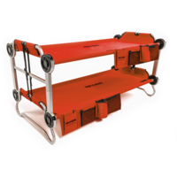Children's Camping Bunk Bed incl. Side Pockets Red/Silver Disc-O-Bed Kid-O-Bunk