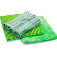 Set de 5 chiffons microfibres en bambou verts Awiwa