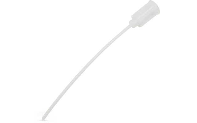 Weißer medizinischer Schlauch mit Anschlussstück