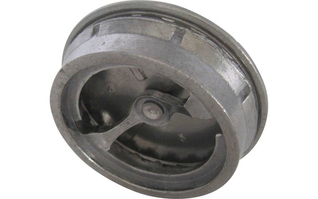 Metallventil mit runder Form und Schraube in der Mitte