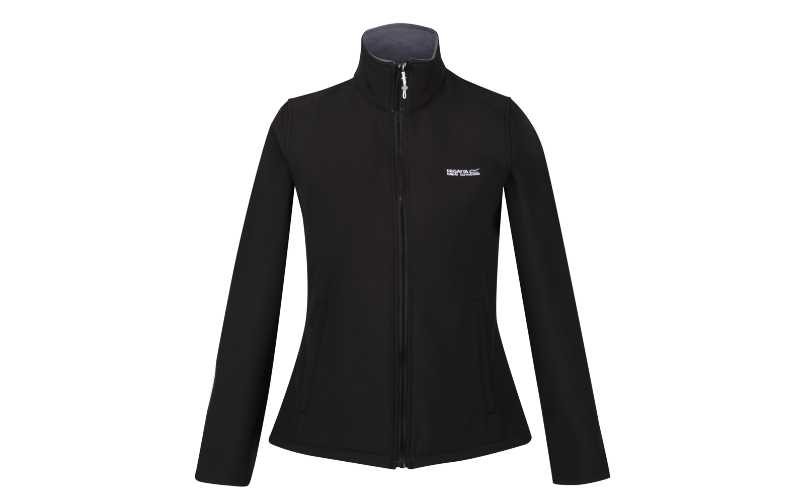 Schwarzer Langarmpullover mit Reißverschluss