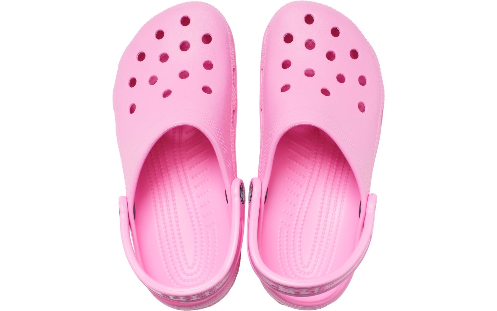 Paar rosa Clogs aus Kunststoff