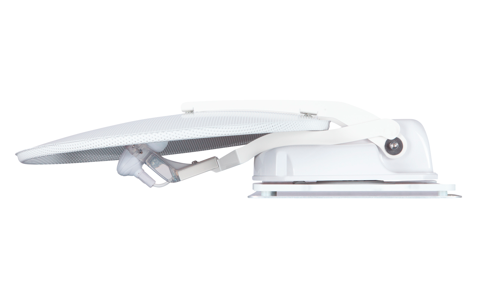 White folding exterior mirror with suction cup