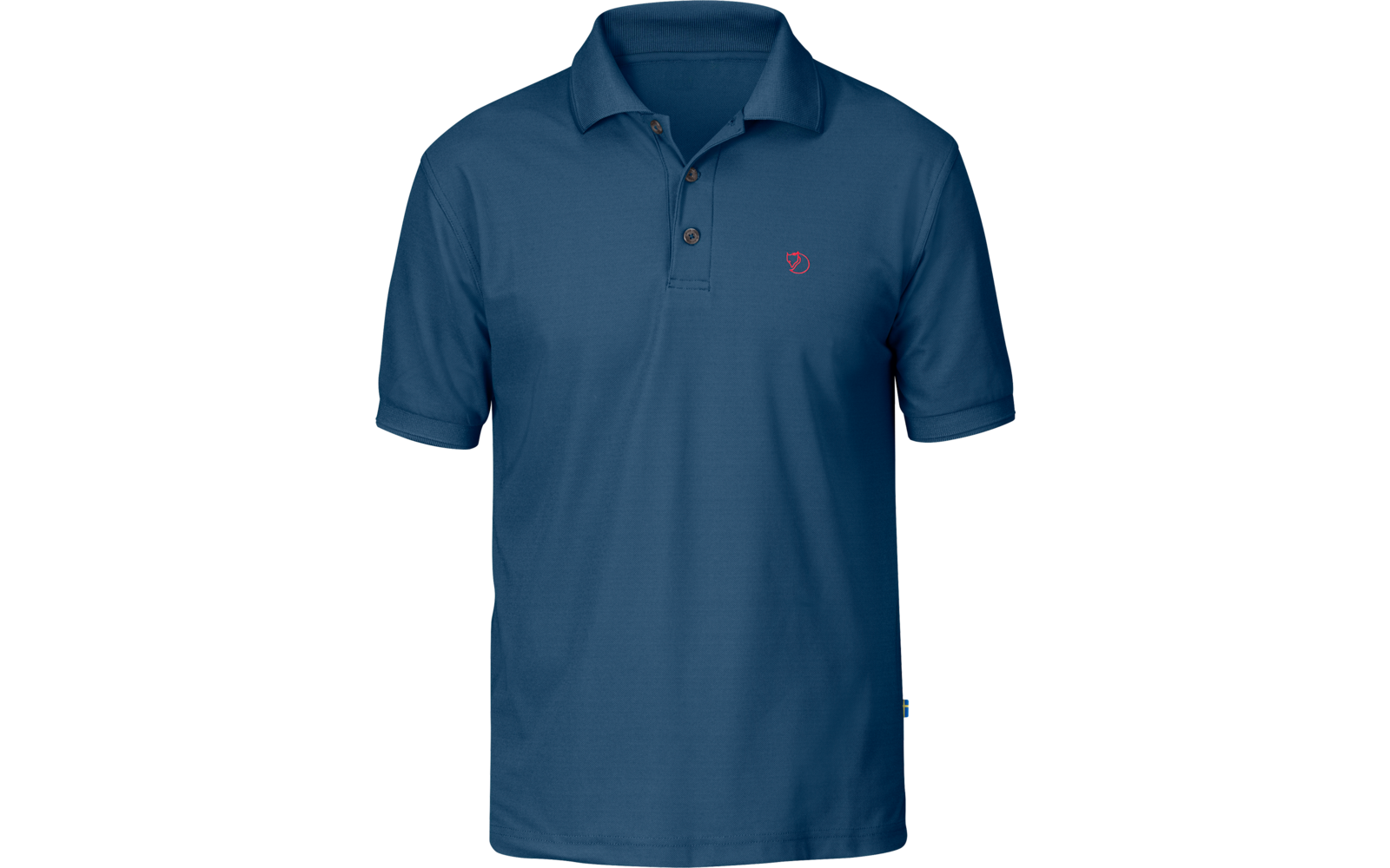 Blauw herenshirt met korte mouwen en knoopsluiting