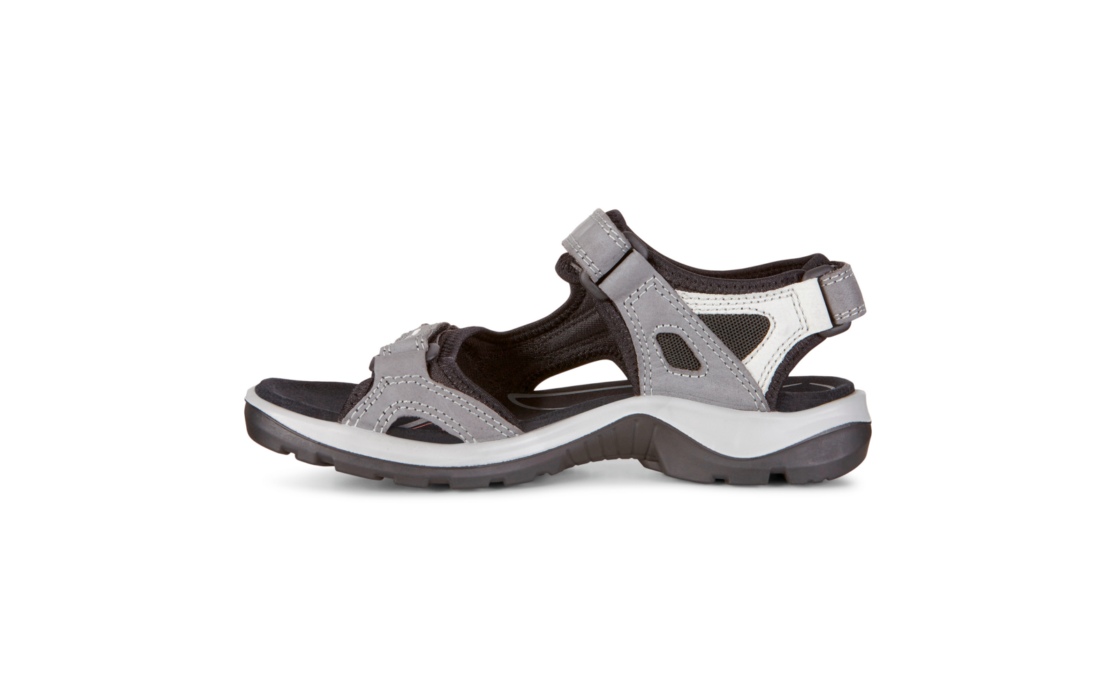 Sportlicher grauer Sandale mit dunkelgrauen Akzenten