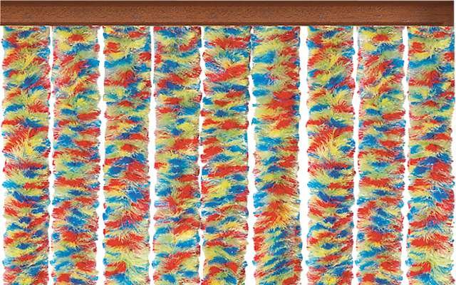 Chenille fleece curtain coloured 185 x 56 cm