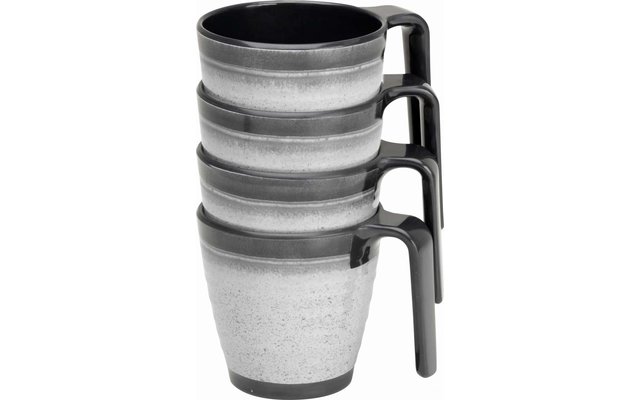 Flamefield cups Granite Grey 4-piece set