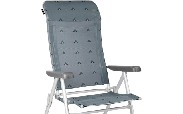 Chaise de jardin pliante avec coussin gris